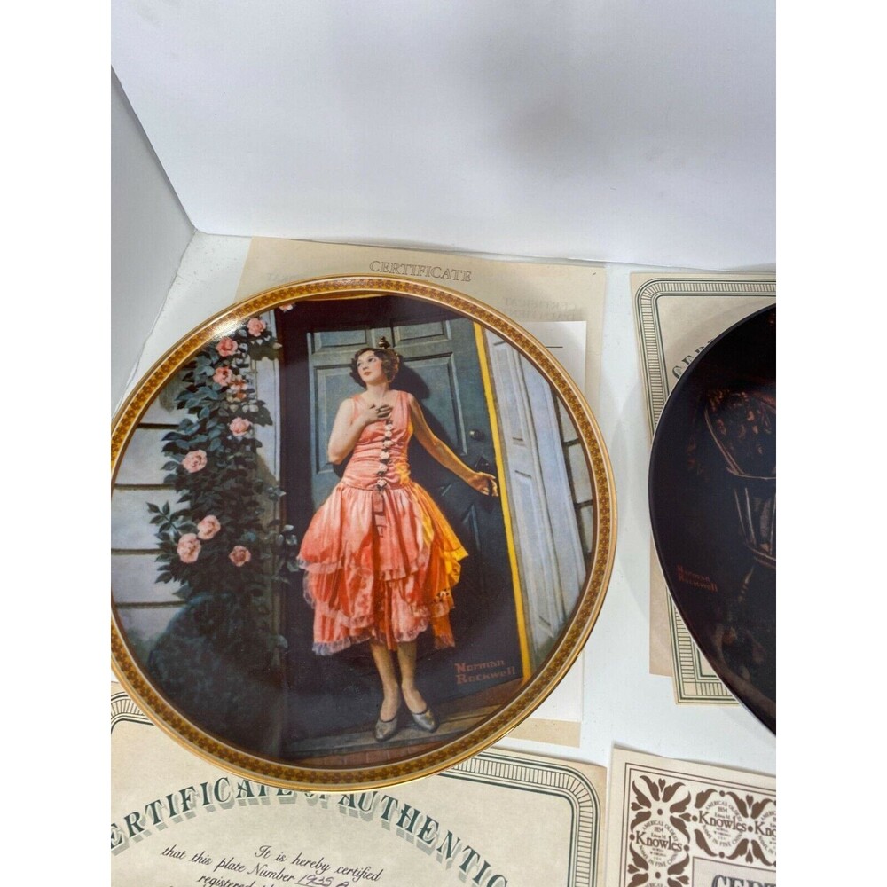 Vintage Set of 6 Norman Rockwell 9 inch Decorative Plates First Issue Vintage - Picture 12 of 12